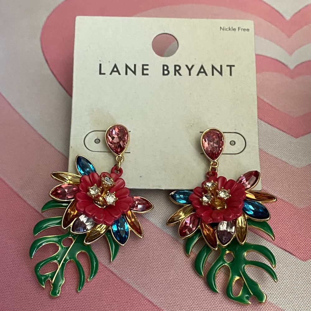 Lane Bryant Colorful Floral Earrings